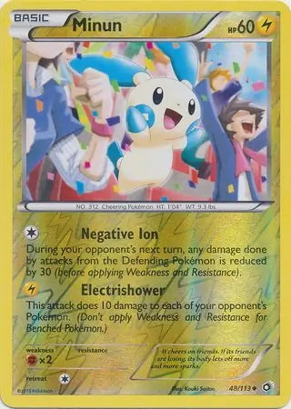 Legendary Treasures Minun #48/113 reverse holo